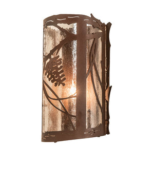 Meyda 8" Wide Whispering Pines Left Wall Sconce 250106
