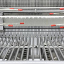 FORNO Bulnes Outdoor Kitchen 30-Inch BBQ 60,000 BTU, with Sear, Rotisserie Infrared Burners, 1.8 Cu.Ft. Beverage Center, & Black/White Countertops