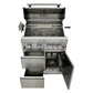 FORNO Bulnes Outdoor Kitchen 30-Inch BBQ 60,000 BTU, with Sear, Rotisserie Infrared Burners, 1.8 Cu.Ft. Beverage Center, & Black/White Countertops - MyBBQDirect