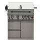 FORNO Bulnes Outdoor Kitchen 30-Inch BBQ 60,000 BTU, with Sear, Rotisserie Infrared Burners, 1.8 Cu.Ft. Beverage Center, & Black/White Countertops - MyBBQDirect