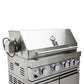 FORNO Bulnes Outdoor Kitchen 30-Inch BBQ 60,000 BTU, with Sear, Rotisserie Infrared Burners, 1.8 Cu.Ft. Beverage Center, & Black/White Countertops - MyBBQDirect