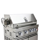 FORNO Bulnes Outdoor Kitchen 30-Inch BBQ 60,000 BTU, with Sear, Rotisserie Infrared Burners, 1.8 Cu.Ft. Beverage Center, & Black/White Countertops