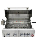 FORNO Bulnes Outdoor Kitchen 30-Inch BBQ 60,000 BTU, with Sear, Rotisserie Infrared Burners, 1.8 Cu.Ft. Beverage Center, & Black/White Countertops - MyBBQDirect