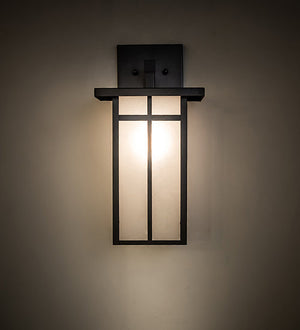 Meyda 9" Wide Hyde Park "T" Mission Solid Mount Wall Sconce 251746