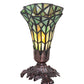 Meyda 8" High Stained Glass Pond Lily Victorian Accent Lamp - 251825