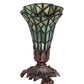 Meyda 8" High Stained Glass Pond Lily Victorian Accent Lamp - 251825