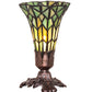 Meyda 8" High Stained Glass Pond Lily Victorian Accent Lamp - 251825