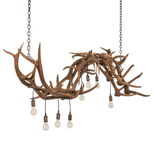 Meyda 74" Long Antlers 8 Light Oblong Chandelier- 251970