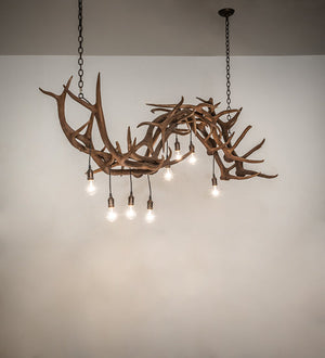 Meyda 74" Long Antlers 8 Light Oblong Chandelier- 251970