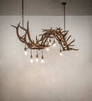 Meyda 74" Long Antlers 8 Light Oblong Chandelier- 251970