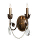Meyda 9.5" Wide Antonia 2 Light Wall Sconce- 252340