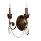 Meyda 9.5" Wide Antonia 2 Light Wall Sconce- 252340