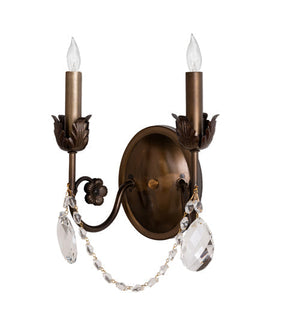 Meyda 9.5" Wide Antonia 2 Light Wall Sconce- 252340