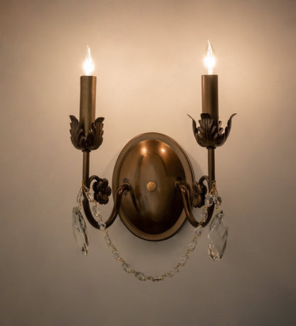 Meyda 9.5" Wide Antonia 2 Light Wall Sconce- 252340