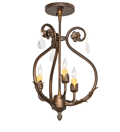Meyda 12" Wide Antonia 3 Light Chandelier- 252343 - MyBBQDirect