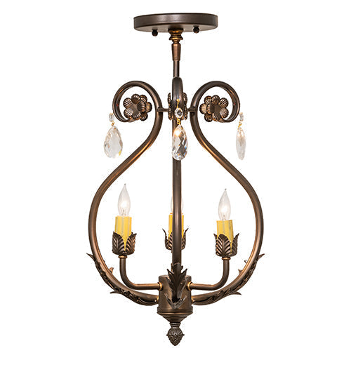 Meyda 12" Wide Antonia 3 Light Chandelier- 252343 - MyBBQDirect