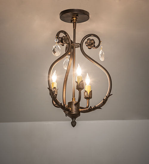 Meyda 12" Wide Antonia 3 Light Chandelier- 252343 - MyBBQDirect