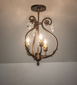 Meyda 12" Wide Antonia 3 Light Chandelier- 252343 - MyBBQDirect