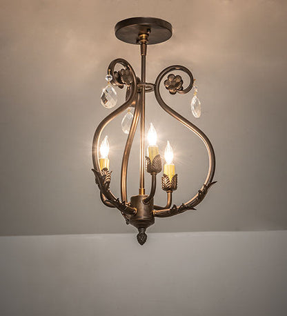 Meyda 12" Wide Antonia 3 Light Chandelier- 252343 - MyBBQDirect
