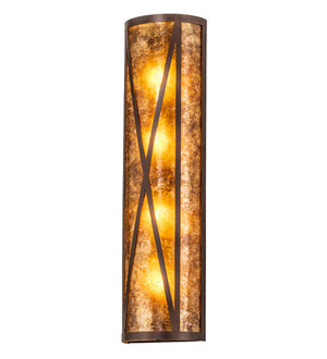 Meyda 8" Wide Saltire Craftsman Wall Sconce 253588