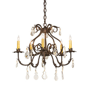 Meyda 24" Wide Chantilly 5 Light Chandelier- 256731 - MyBBQDirect