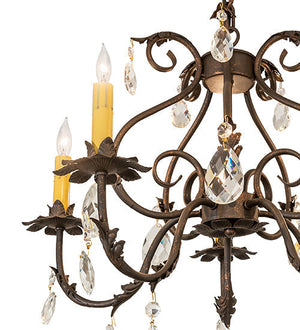 Meyda 24" Wide Chantilly 5 Light Chandelier- 256731 - MyBBQDirect