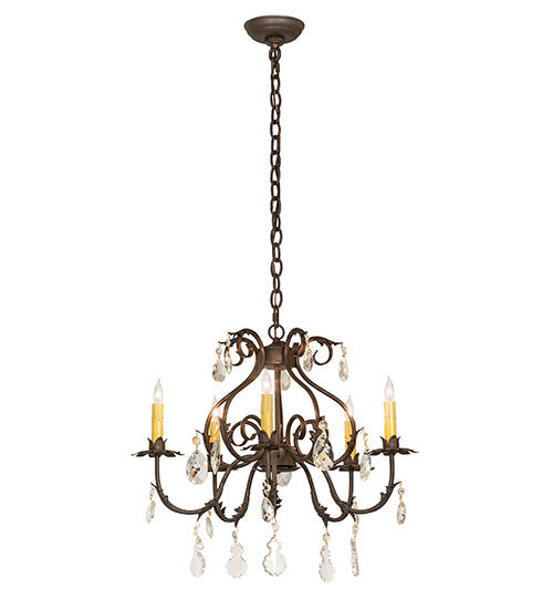 Meyda 24" Wide Chantilly 5 Light Chandelier- 256731 - MyBBQDirect