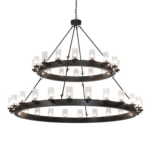 Meyda 72" Wide Noziroh Ring 40 Light Two Tier Chandelier- 256824 - MyBBQDirect