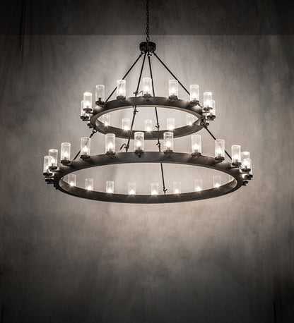 Meyda 72" Wide Noziroh Ring 40 Light Two Tier Chandelier- 256824 - MyBBQDirect