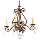 Meyda 22" Wide Adrianna 4 Light Chandelier- 257372 - MyBBQDirect