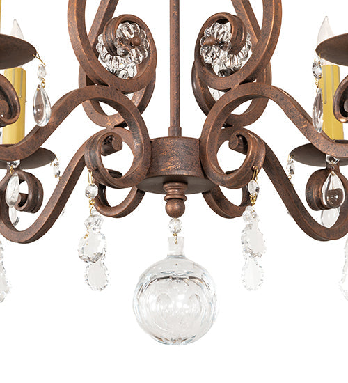 Meyda 22" Wide Adrianna 4 Light Chandelier- 257372 - MyBBQDirect
