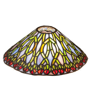 Meyda 8"W Red Rosebud Cone Shade 27246