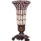 Meyda 8" High Stained Glass Pond Lily Victorian Accent Lamp - 27680