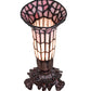 Meyda 8" High Stained Glass Pond Lily Victorian Accent Lamp - 27680