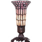 Meyda 8" High Stained Glass Pond Lily Victorian Accent Lamp - 27680