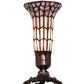 Meyda 8" High Stained Glass Pond Lily Victorian Accent Lamp - 27680