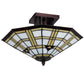 Meyda 20"W Arrowhead Mission Flushmount '28284