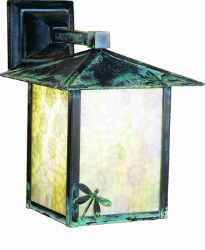 Meyda 9"W Seneca Lotus Leaf and Dragonfly Solid Mount Wall Sconce 29512