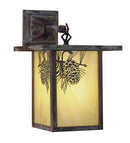Meyda 9"W Hyde Park Winter Pine Hanging Wall Sconce 29531