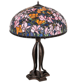 Meyda  32"H Tiffany Magnolia Table Lamp - 31146