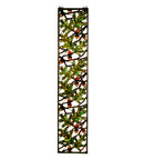 Meyda 9"W X 42"H Acorn & Oak Leaf Stained Glass Window 31267