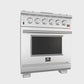 Forno Appliance Package - 30" Gas Range and 30" Refrigerator with Ice Maker, FBDL-019-01CAUS