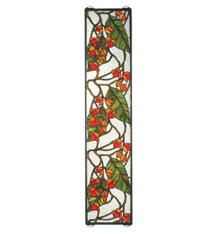 Meyda 9"W X 42"H Bittersweet Stained Glass Window 35971