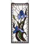 Meyda 9"W X 20"H Iris Stained Glass Window 36073