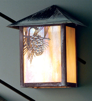 Meyda 9"W Seneca Winter Pine Wall Sconce 41232
