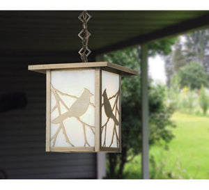 Meyda 9"Sq Hyde Park Song Bird Ceiling Mini Pendant 43378
