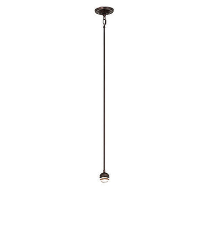 Meyda 5" Wide Mahogany Bronze 1 Light Adjustable Pendant Hardware '48913