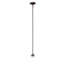 Meyda 5" Wide Mahogany Bronze 1 Light Adjustable Pendant Hardware '48913