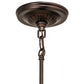 Meyda 5" Wide Mahogany Bronze 1 Light Adjustable Pendant Hardware '48913