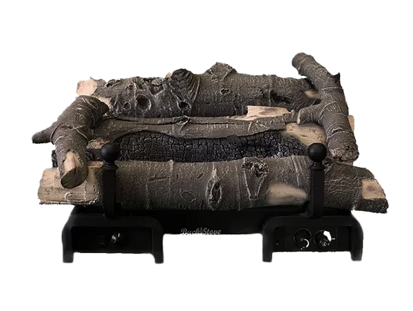 Buck Stove Colorado Aspen vent-free gas log set burning